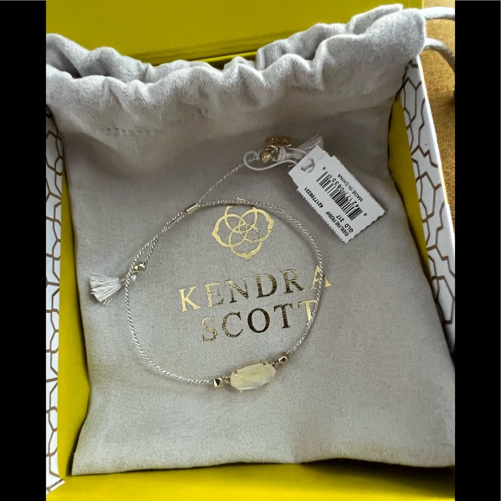NWTNIB Kendra Scott Everlyne Silver Cord Friendship Bracelet